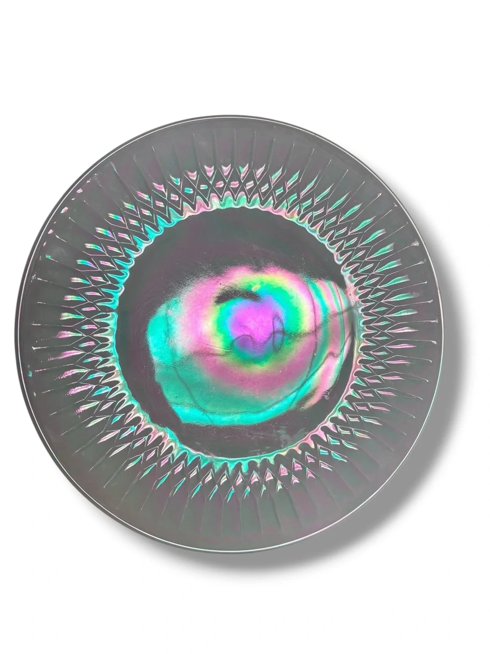 FEDERAL GLASS Moonglow Iridescent Dishes Set of Six VINTAGE
